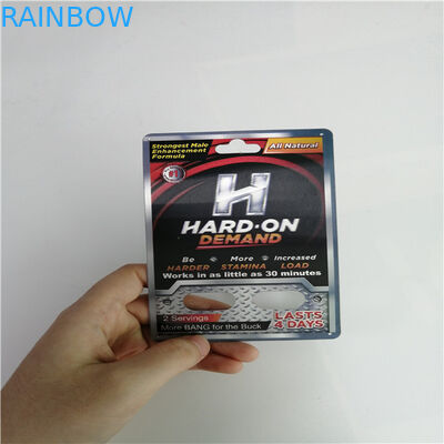 Männliche Verbesserungs-Pillen bedecken des Karten-Verpackungs-Gewohnheit Drucknashorn-69 Karte Sex-der Pillen-3D mit Blasen