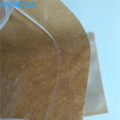 Kirschsamen-Kaffee-Kissen-Kissen-kundenspezifische Papiertüte-recyclebares langlebiges Gut mit Fenster