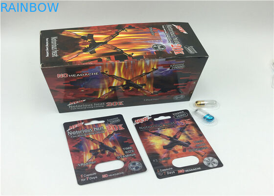 Karten-Verpackenkapsel-Pillen-kundenspezifische Farbe des Nashorn-69 der Blasen-3d mit Anzeigen-Papierkasten