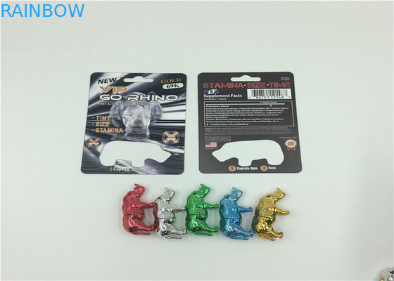 des Hologramm-3D Behälter-Kugel-langlebiges Gut Effekt-Pillen-Blasen-Karten-Verpackendes nashorn-69