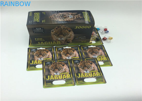 Schwarze Blasen-Karte, die FX 35000 Reihen-Anzeigen-Papierkasten für männliche Verbesserungs-Pillen verpackt