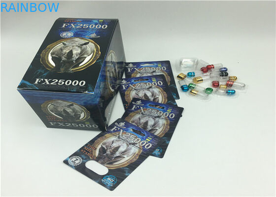 Besonders angefertigten Effekt-Blasen-Karten-entwerfen die Verpackenkapsel-Sex-Pillen des schwarzen Mamba-3D