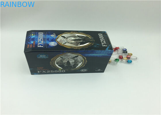 Besonders angefertigten Effekt-Blasen-Karten-entwerfen die Verpackenkapsel-Sex-Pillen des schwarzen Mamba-3D