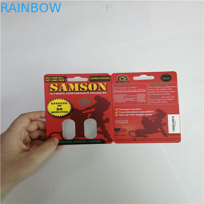 Weibliche Vergrößerer-Pillen-Blasen-Karten-Verpackenmamba Burro 30000 für Goldkapsel-Flasche