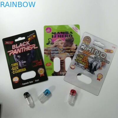 Sexuelle Verbesserungs-Pillen-Blasen-Karte, die feuchtigkeitsfestes recyclebares des Nashorn-69 verpackt