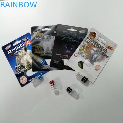 Sexuelle Verbesserungs-Pillen-Blasen-Karte, die feuchtigkeitsfestes recyclebares des Nashorn-69 verpackt