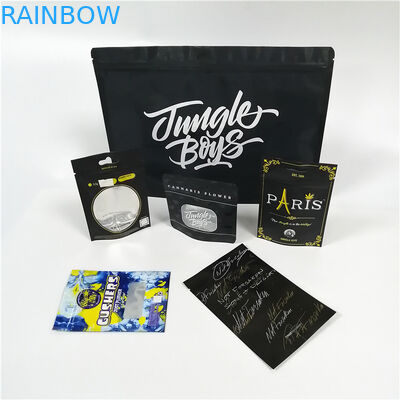 Klarer Fenster-Aluminiumfolie-Beutel, der Plastik-Doypack Satz Cbd-Unkraut-Plastik mit Reißverschluss verpackt