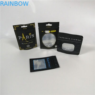 Klarer Fenster-Aluminiumfolie-Beutel, der Plastik-Doypack Satz Cbd-Unkraut-Plastik mit Reißverschluss verpackt