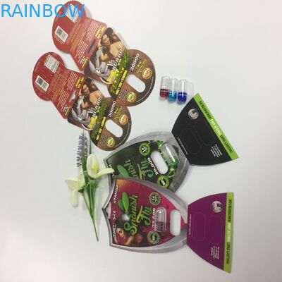 Brennen Sie Kapsel-Pillen-Blasen-Karte des Nashorn-69 das Plastik-Pillen-Verpacken des Sex-3d besonders angefertigt ein