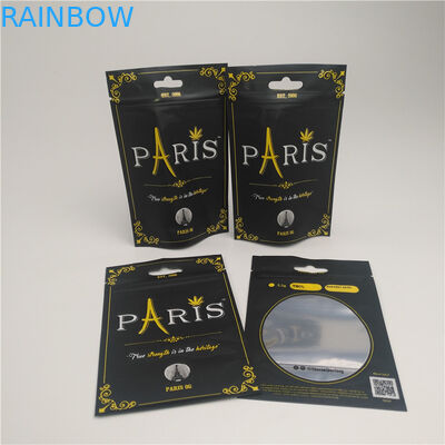 Klares Fenster stehen oben Verpackentasche des Beutel-Geruch-Beweis-CBD mit kindersicherem Reißverschluss