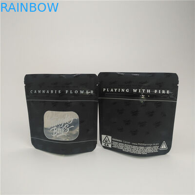 Schwarze Mattaluminiumfolie Plastik stehen oben Beutel-das medizinische Tabak-Blatt-Verpacken