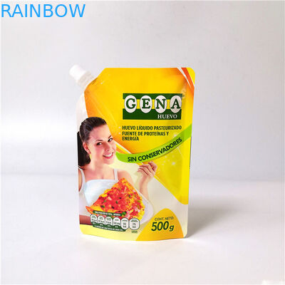 Plastikgetränk stehen oben Beutel-wiederverwendbares Fruchtsaft-Getränk herausgespritzte Tasche mit Kappe