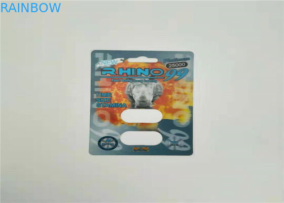 Effekt-Blasen-Karten-verpackender männlicher Verbesserungs-Pillen-Satz des Feuer-Rhino50K 3d für Kapsel-Sex-Pillen