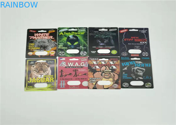 Effekt-Einsatz-Karte wasserdichte des Blasen-Karten-Verpackennashorn-99 männliche der Verbesserungs-50k der Pillen-3d