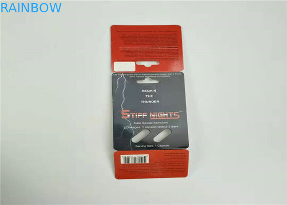 Der Pillen-Medizin-zwei Karte Kapsel-Blasen-Verpackenkarten-des Nashorn-69 mit Plastikabdeckungs-Flasche