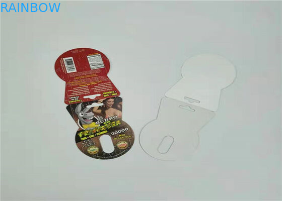 Eine gesetzte Sex-Pillen-Papierkarte, die rote Blasen-Karten-Gewohnheits-Farbe des Splitter-Nashorn-V7 verpackt