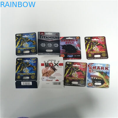 Karten-Kasten Stiff des weißen Panther-7K Verpackender blasen-3d für männliche Verbesserungs-Pille