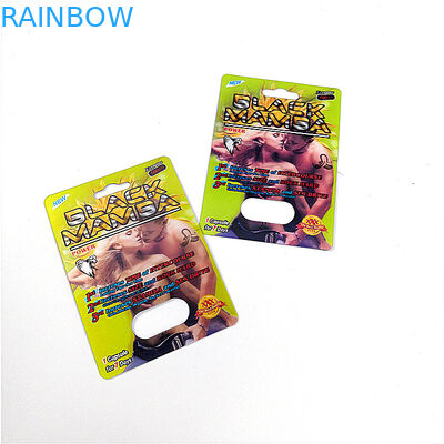 Vorübergehendes Dia-Plastikblase, die schwarze Karten-Plastikabdeckung Mamsa 3d für Sex-Pillen verpackt