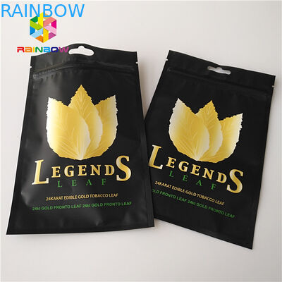 Die gedruckte Gewohnheit stehen oben Tabakpfeife-Taschen-Kraut-Plastikverwendung Beutel-Folien-Plastik mit Reißverschluss
