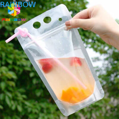 HAUSTIER materieller Getränk-Saft-Nahrungsmittelbeutel, der Drucken Doypack-Taschen-CMYK mit Griffen verpackt