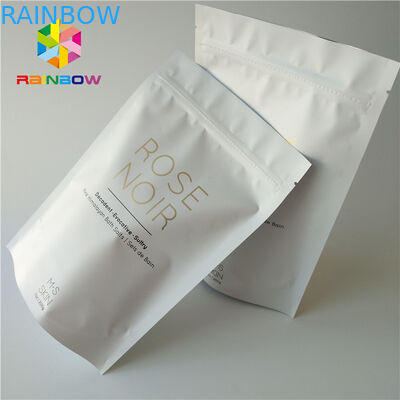 Weiße Plastik stehen oben Körperpeelings-kosmetische Verpackentasche für das Seesalz, das Hautpflege badet