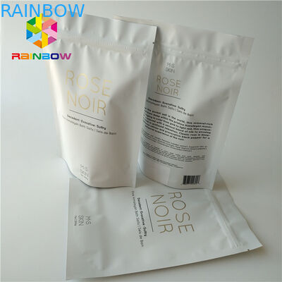 Reißverschluss Druckfolie stehen oben kosmetisches Verpackentaschen-Kokosnuss-/Kaffee-Körperpeeling