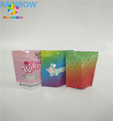 Kindersichere 3.5g stehen oben Reißverschluss-Beutel besonders anfertigen Druck Runtz-Satz-Geruch-Beweis