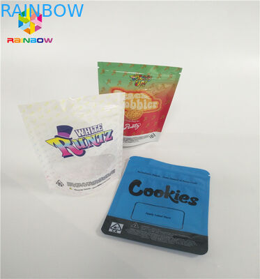 Kindersichere 3.5g stehen oben Reißverschluss-Beutel besonders anfertigen Druck Runtz-Satz-Geruch-Beweis