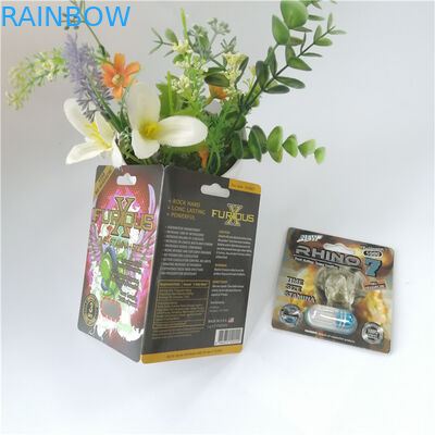 Kundengebundene mann-sexuelle Leistungs-Verbesserungs-Pille der Blisterpackungs-3D Verpackenbedeckt mit Blasen