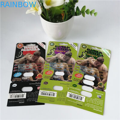 Kundengebundene mann-sexuelle Leistungs-Verbesserungs-Pille der Blisterpackungs-3D Verpackenbedeckt mit Blasen