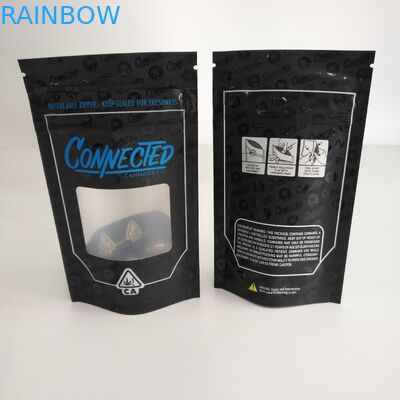 Geruch-Beweis-wiederversiegelbarer Reißverschluss stehen oben Reißverschluss-Beutel mit Fenster-Aluminium nach innen