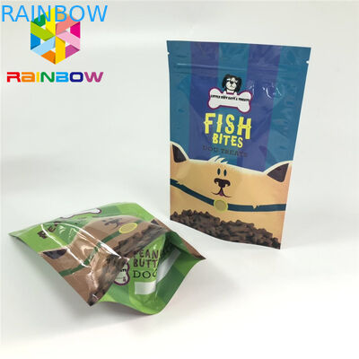 Plastik-Plastikbeutel mit Reißverschluss, die Haustier-Zufuhr verpacken, behandelt Taschen Gravnre-Drucken