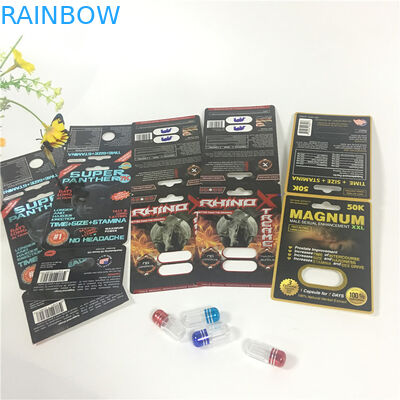 Mann-Sex-Papier-Blasen-Karte Verpackeneinzelnes doppeltes Loch 60000 burro-30000 mit Flasche