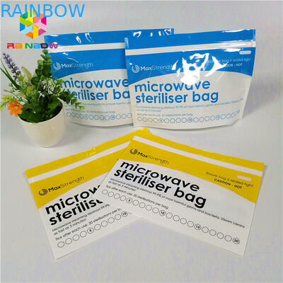 Plastikmikrowellen-Sterilisator stehen oben Reißverschluss-Beutel für Baby-Zufuhr/Flasche