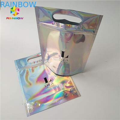 TASCHEN-Hologramm-Folien-Badesalz-Verpackung Skincare kosmetische Verpackenmit Fenster/Aufhänger