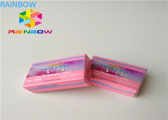 Männlicher Verbesserungs-Getränk-Flaschen-Packpapier-Kasten mit klebendem Aufkleber-Aufkleber