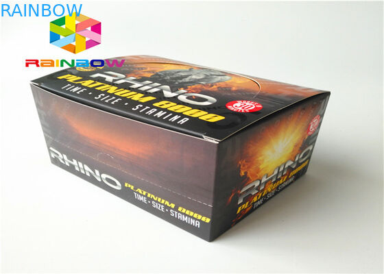 Männlicher Verbesserungs-Getränk-Flaschen-Packpapier-Kasten mit klebendem Aufkleber-Aufkleber