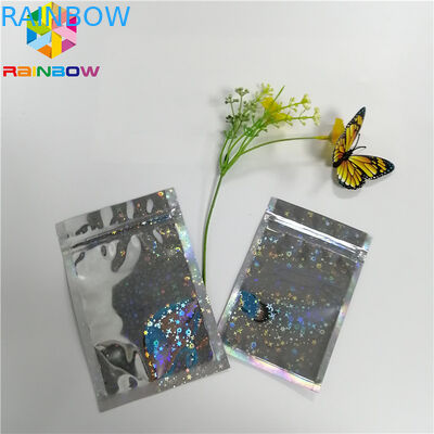 Plastik-Tasche stehen oben Seiten-Heißsiegel der Tüllen-Beutel-transparenten vorderen Folien-drei