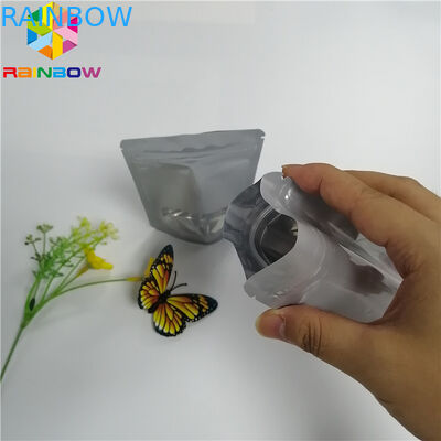 Das glatte Aluminiumfolie-Beutel-Verpacken steht oben Plastik-Geruch-Beweis-Heißsiegel mit Fenster