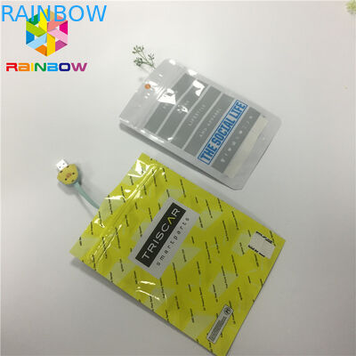 Heißes versiegelt Folien-Verpackentaschen-kundenspezifisches Drucken ein klares transparentes Seitenwiederversiegelbares