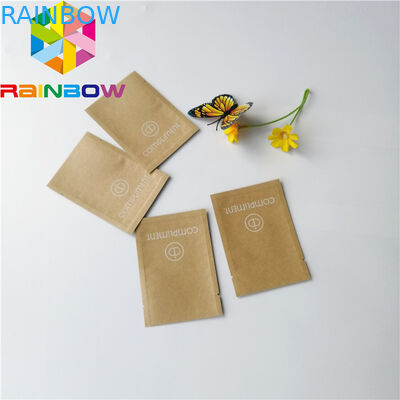 Kleine aufbereitete Brown-Kraftpapier-kundenspezifisches Druckaluminiumfolie feuchtigkeitsfest