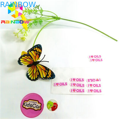 Imprägniern Sie selbstklebendes gewölbtes Metallepoxidlogo-kundenspezifisches Drucken des Aufkleber-3D