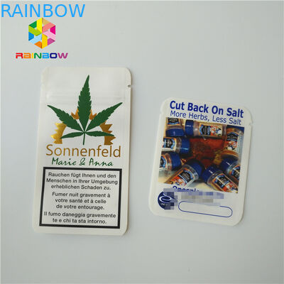 Kraftpapier-Unkraut sackt den Folien-Beutel ein, der Aluminiumfolie mit Reißverschluss für das 1/4 Gramm-Pulver verpackt