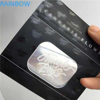 Schwarze Oberflächenplastikmattbeutel, die Stellen-transparentes klares UVVorderfenster verpacken