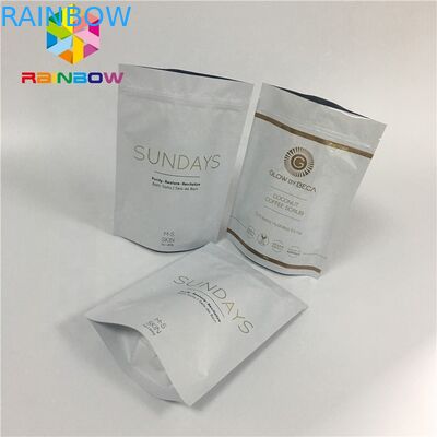 3 Schichten lamellierte Masken-leere Aluminiumfolie-Kosmetiktasche-Masken-Beutel-wiederversiegelbar