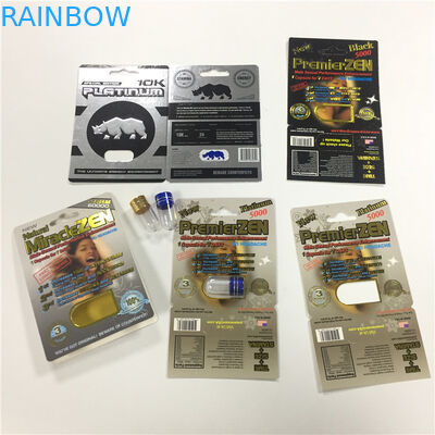 NASHORN 8/11/25 Leercontainer der Anzeigen-Blasen-Karten-Verpackungs-männlicher Verbesserungs-Leistungs-Pillen-3d