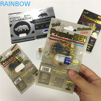 NASHORN 8/11/25 Leercontainer der Anzeigen-Blasen-Karten-Verpackungs-männlicher Verbesserungs-Leistungs-Pillen-3d