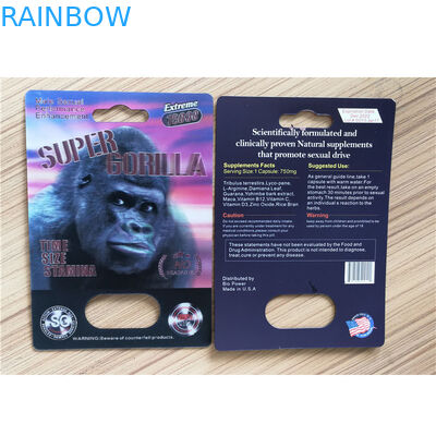 Recyclebarer Verbesserungs-Pillen-Satz des Papierkarten-Verpackenpanther-Nashorn-25k männlicher