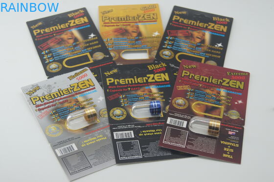 Wasserdichte Plastikblasen-Verpackennashorn 7 5000 Mannesverbesserungs-sexuelle Pille