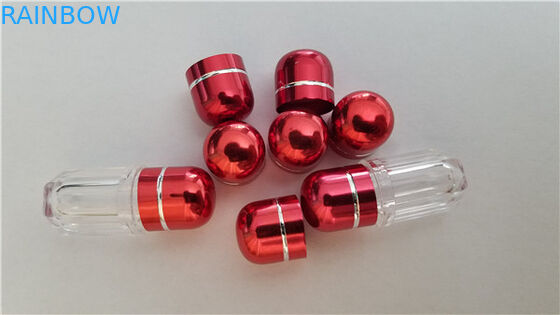 Klare Plastikpille Bottless-Nashorn-Kapsel-Behälter-bunte Metallkappe für Karten 3D